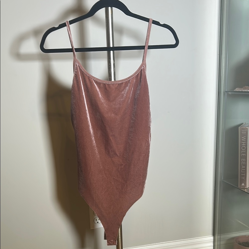 Pink Velvet Bodysuit